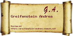 Greifenstein Andrea névjegykártya