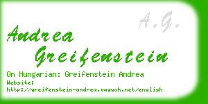 andrea greifenstein business card